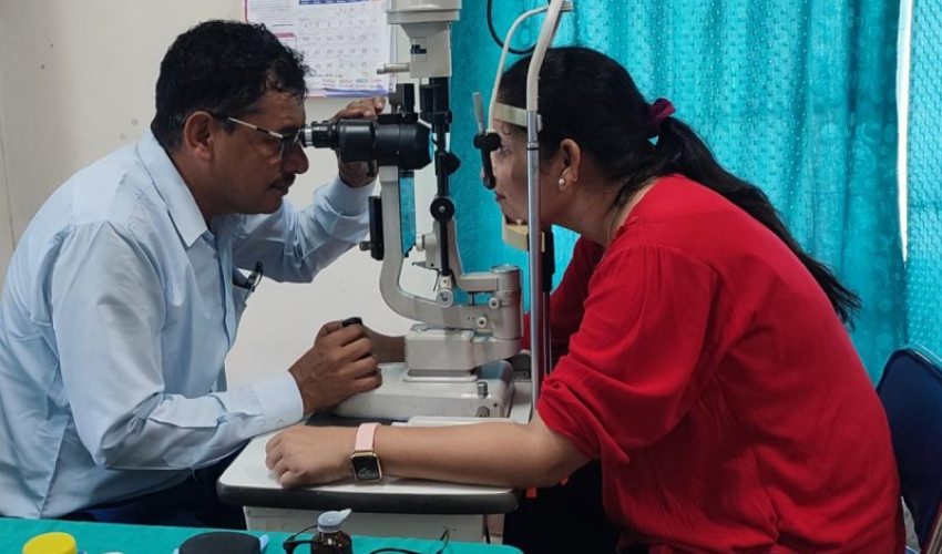 आँखा अस्पतालमा भारतियकाे  अाकर्षण